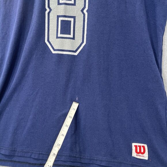 90's Dallas Cowboys 8 XL* Wilson COTTON Football Jersey Crackling - Picture 4 of 15
